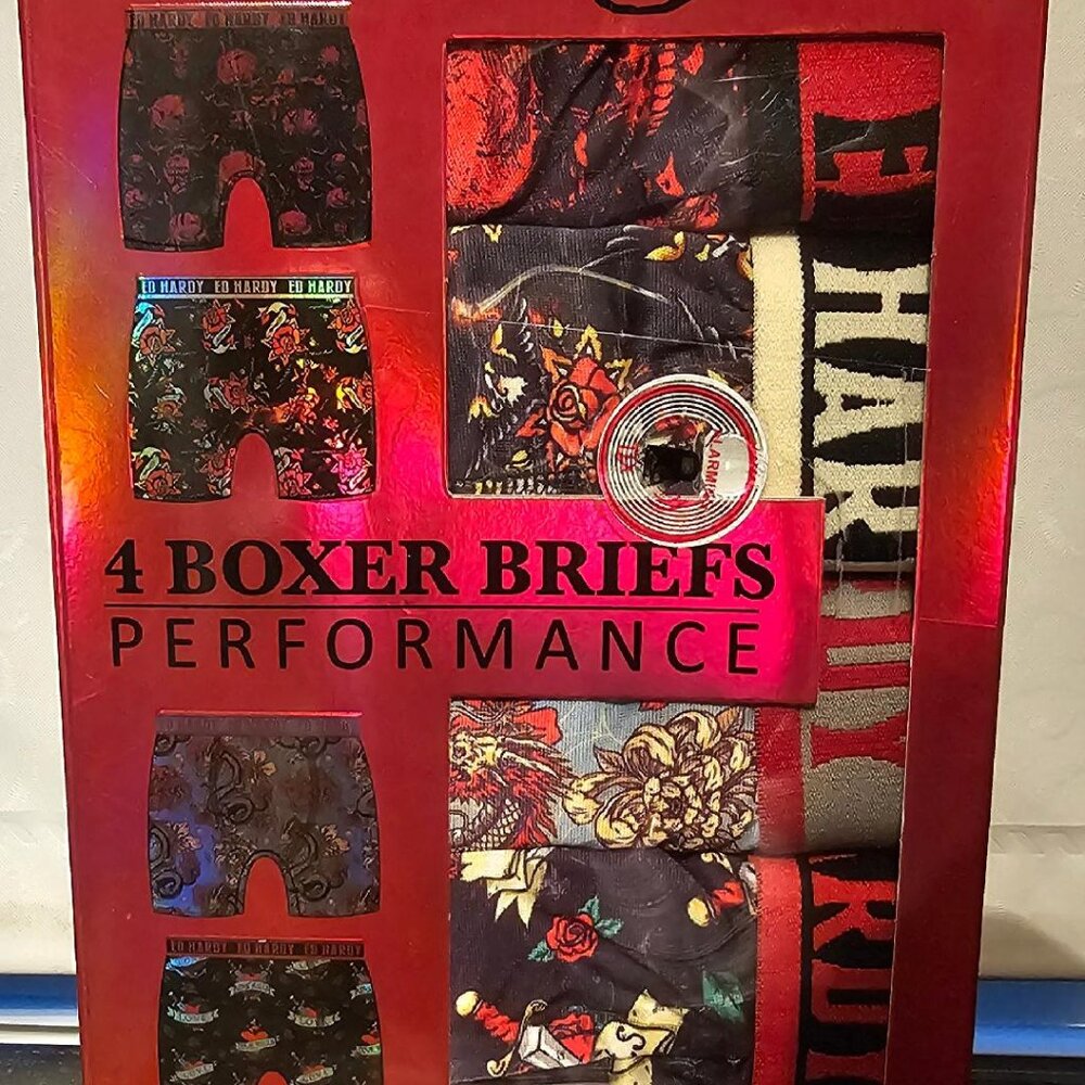 Ed Hardy Men's Performance Boxer Briefs